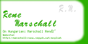 rene marschall business card